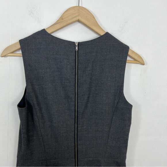 Theory Colette Charcoal Gray Wool Blend Sheath Dress Size 2 - Picture 4 of 14